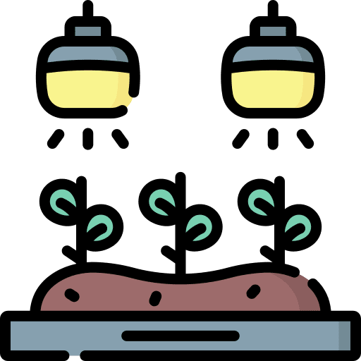 Light bulb lamp plant agriculture icon