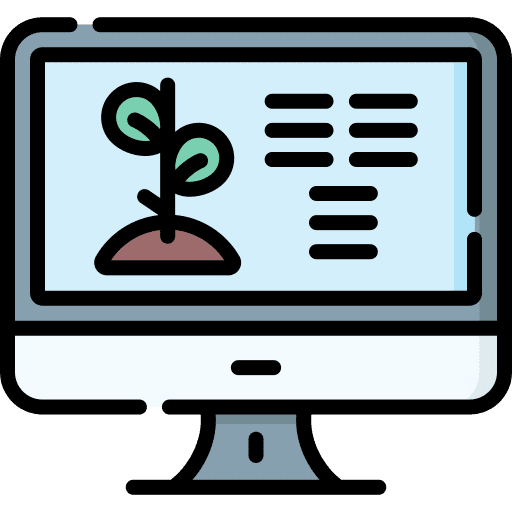 Monitor computer agriculture smart farm icon