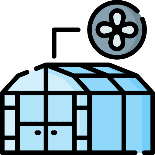Fan farming and gardening smart farm agriculture icon