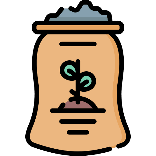 Fertilizer organic farming and gardening fertilizer icon