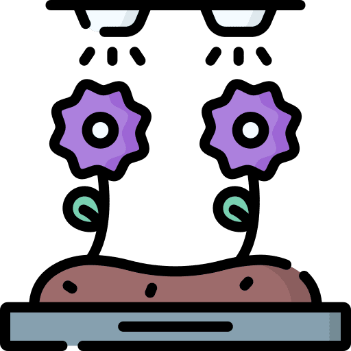 Flower farming and gardening flower agriculture icon