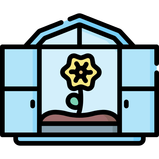 Flower greenhouse farming and gardening smart farm icon