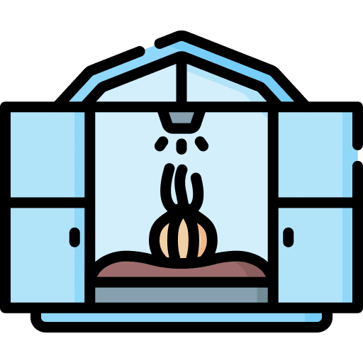 Vegetable buildings greenhouse agriculture icon
