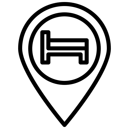 Pin map pointer placeholder hostel icon