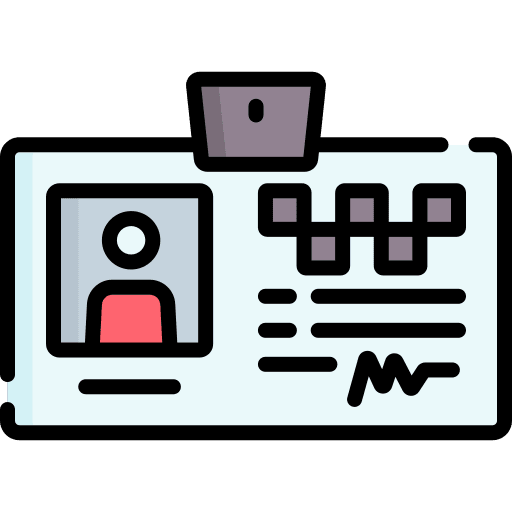 Driver license document id file icon Driver license document id file icon