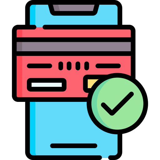 Online payment pay card credit card banking icon