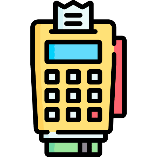 Pos terminal payment method electronics dataphone icon