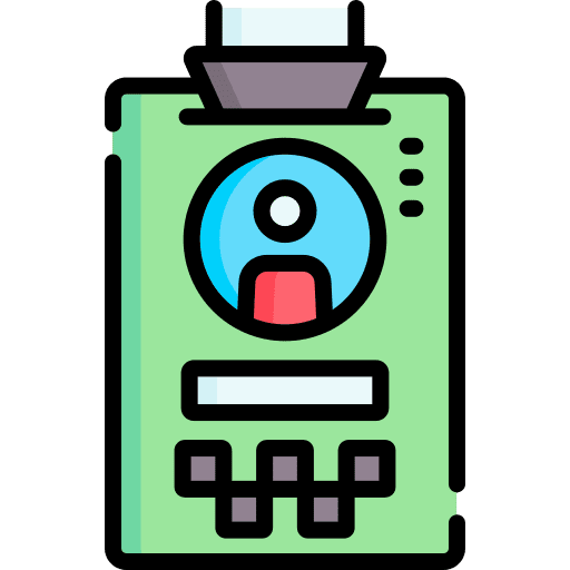 Id card document taxi driving license icon Id card document taxi driving license icon