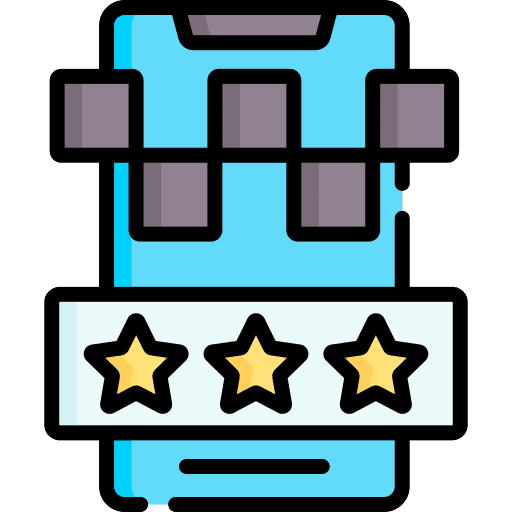 Rating mobile phone app smartphone icon Rating mobile phone app smartphone icon