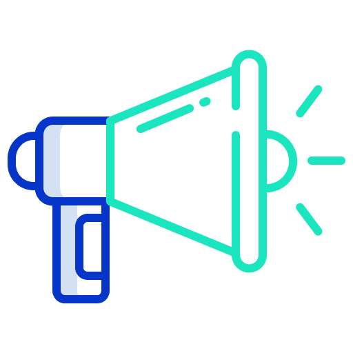 Announcement protest marketing megaphone icon
