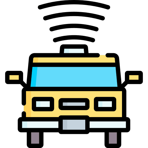 Wifi automobile vehicle cab icon Wifi automobile vehicle cab icon