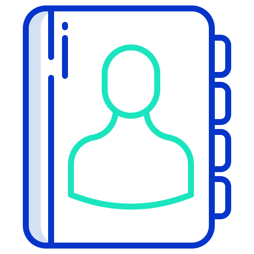 Contact book notepad phone book address book icon