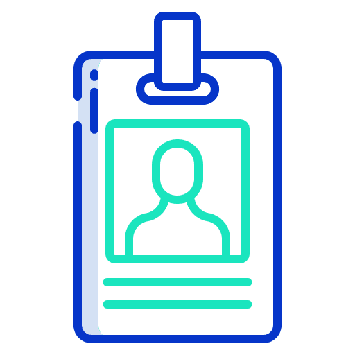 Id card pay card intern name icon