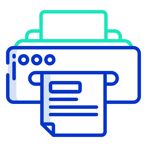 Print tools and utensils ink print icon