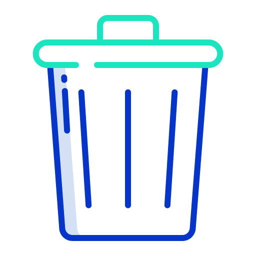 Trash bin garbage basket icon
