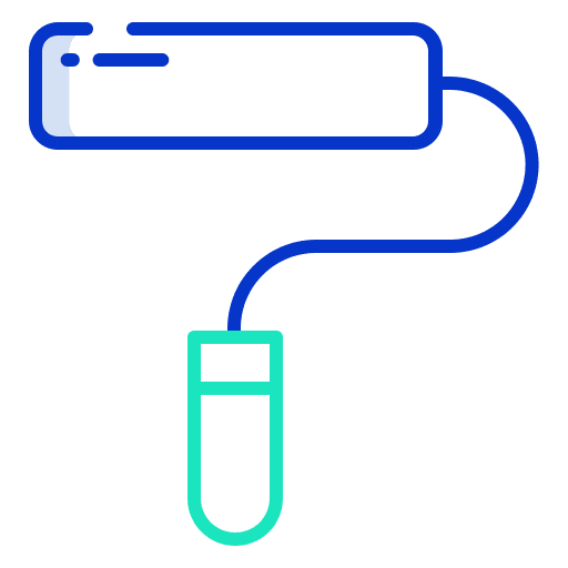 Paint roller home repair paint roller painting icon