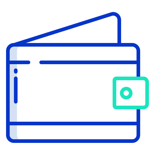 Wallet card business and finance wallet icon