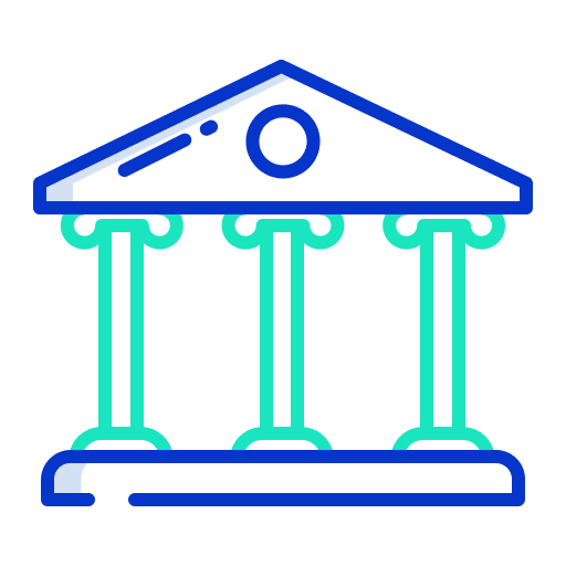Bank bank buildings government icon