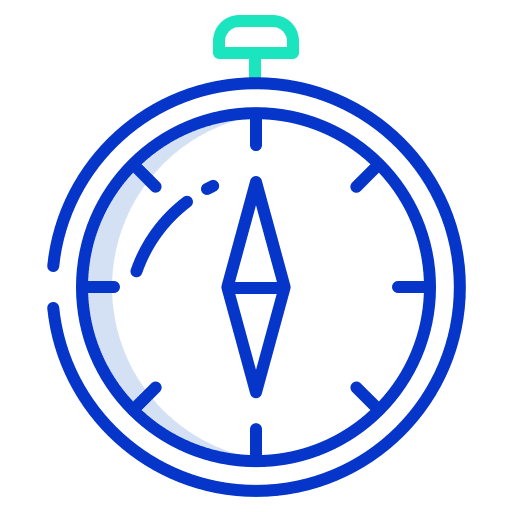 Compass orientation travel cardinal points icon