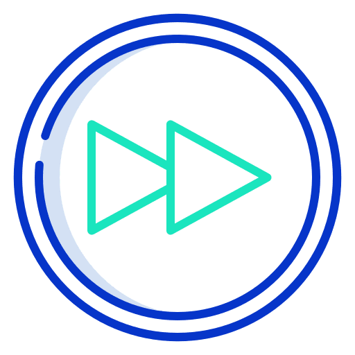 Forward video player skip music and multimedia icon