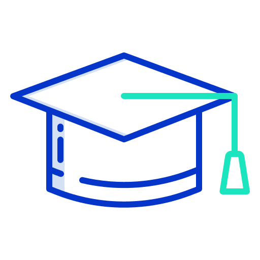 Hat academy hat mortarboard icon