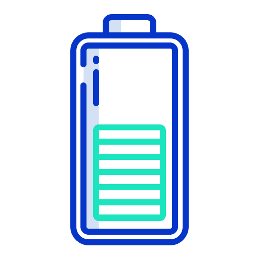 Battery electronics battery status technology icon