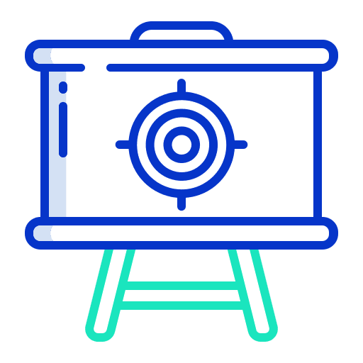 Presentation dart business and finance presentation icon