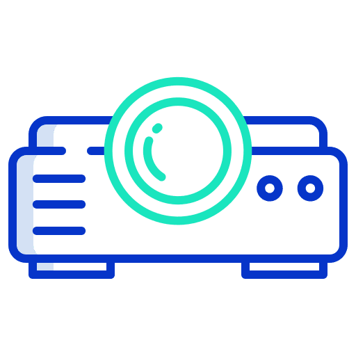 Projector electronics multimedia technology icon