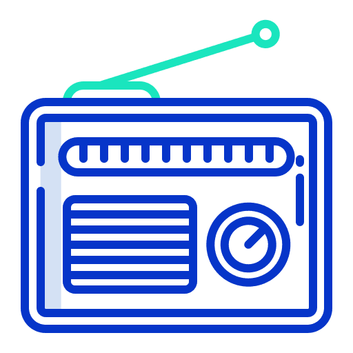 Radio technology radio news icon