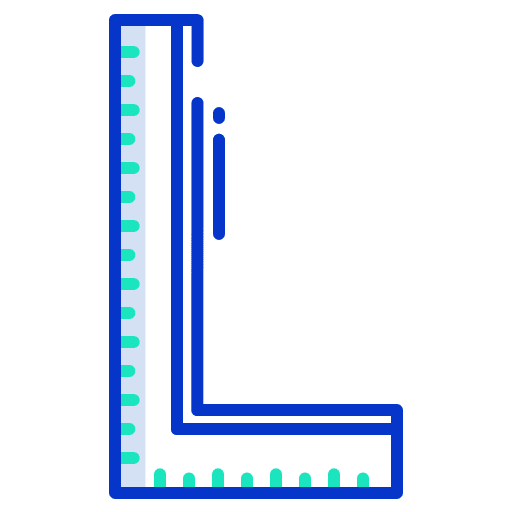 Ruler ruler education measuring tape icon