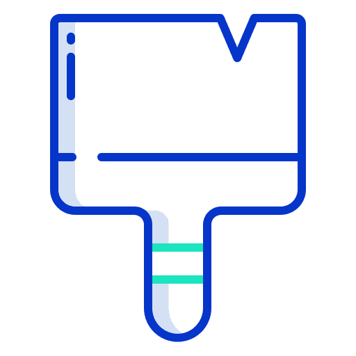 Brush artist construction and tools art icon