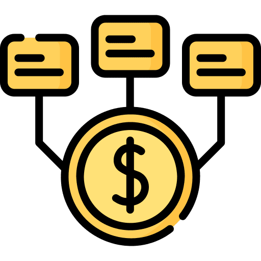 Budget seo money investment icon