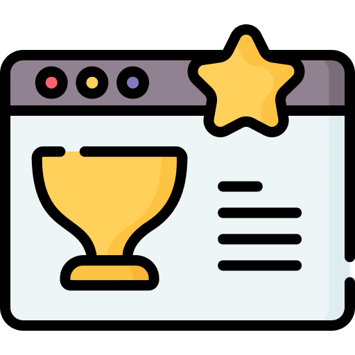 Reputation trophy browser seo and web icon Reputation trophy browser seo and web icon