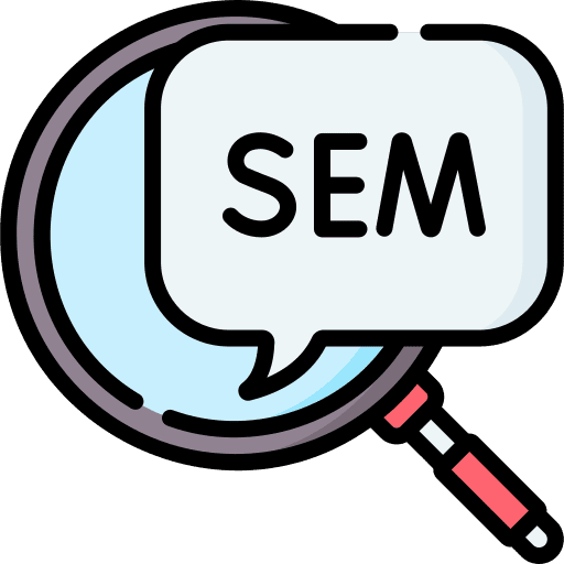 Sem magnifier loupe magnifying glass icon