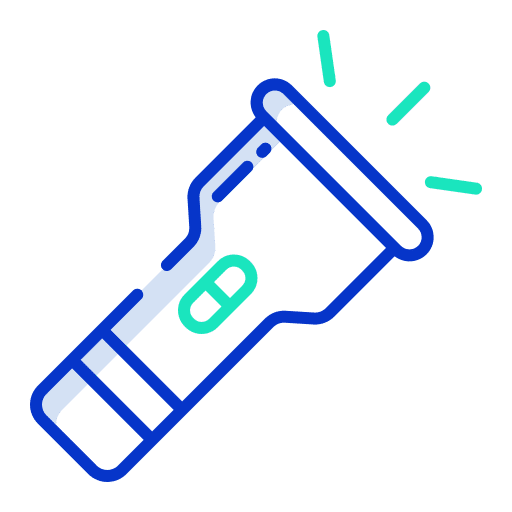 Torch flash equipment electrical icon