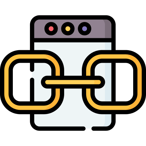 Backlink website seo and web hyperlink icon Backlink website seo and web hyperlink icon