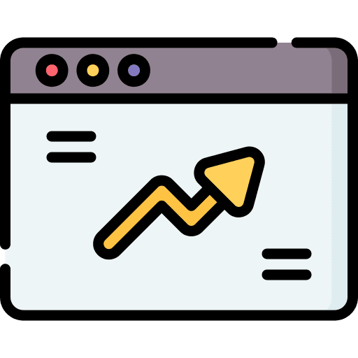 Growth searching analytics multimedia icon Growth searching analytics multimedia icon