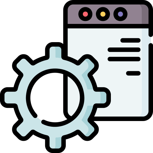 Website cogwheel web browser adjustment icon Website cogwheel web browser adjustment icon