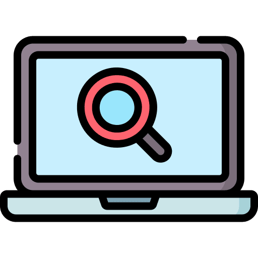 Search engine laptop computer electronic icon Search engine laptop computer electronic icon