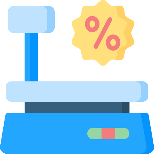 Discount discount scales weighing scale icon