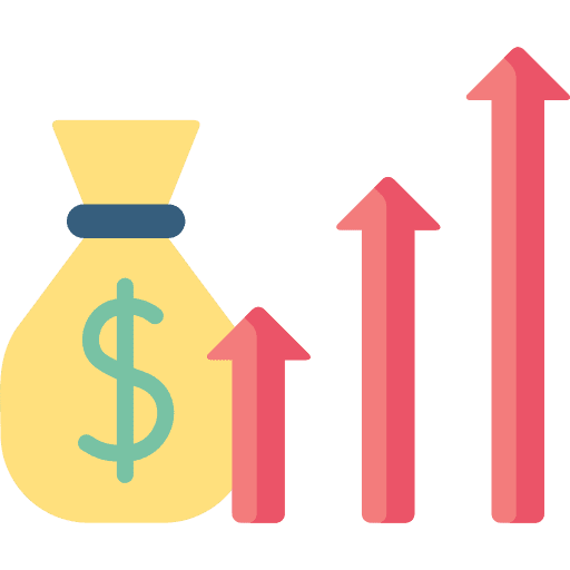 Funds funds dollar growth icon