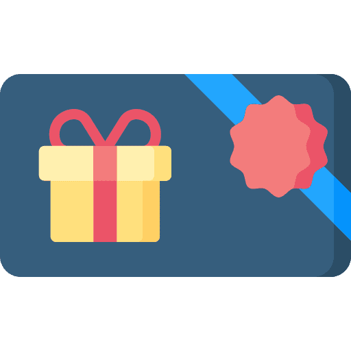 Gift card sale card shopping icon