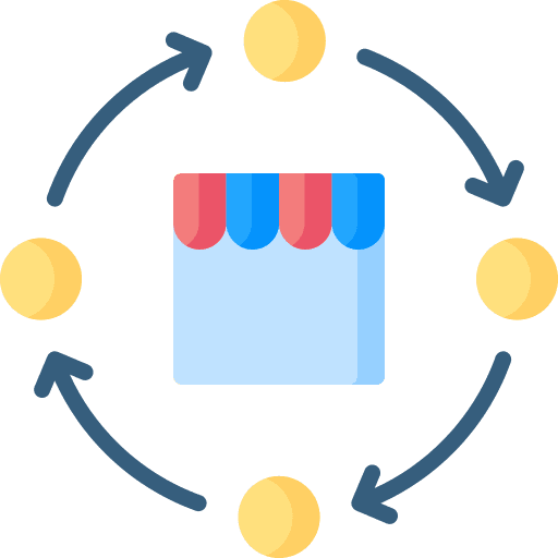 Management management supply chain money icon