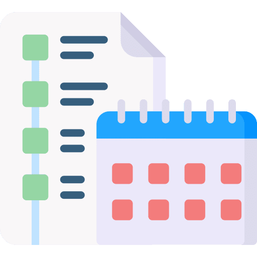 Planning commerce and shopping planning time planning icon