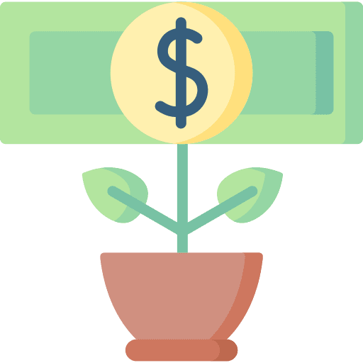 Profit plant cash profit icon