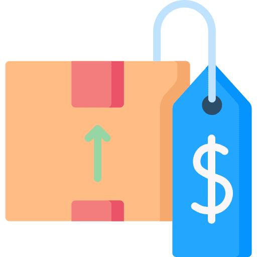 Price product box dollar icon