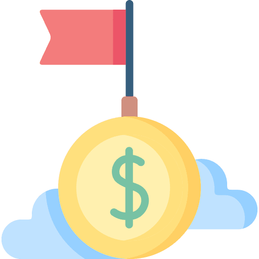 Profit profit cloud target icon