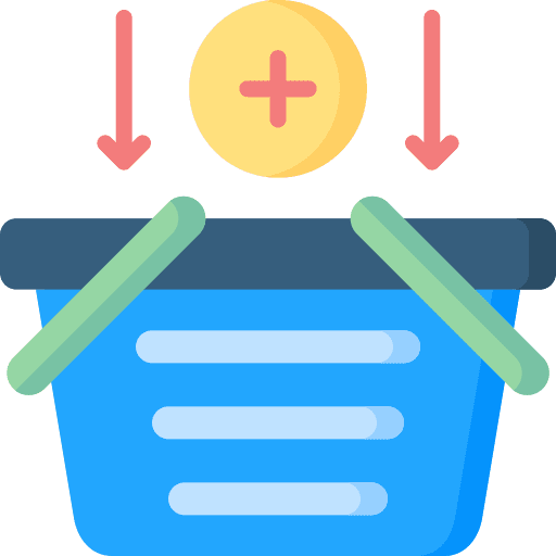 Shopping basket ui online shopping commerce and shopping icon