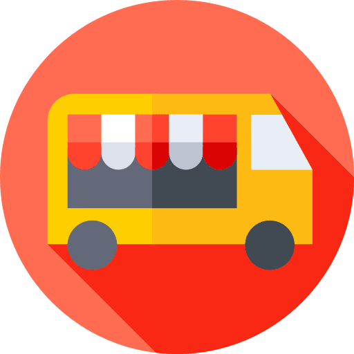 Food truck food and restaurant transport street food icon Food truck food and restaurant transport street food icon