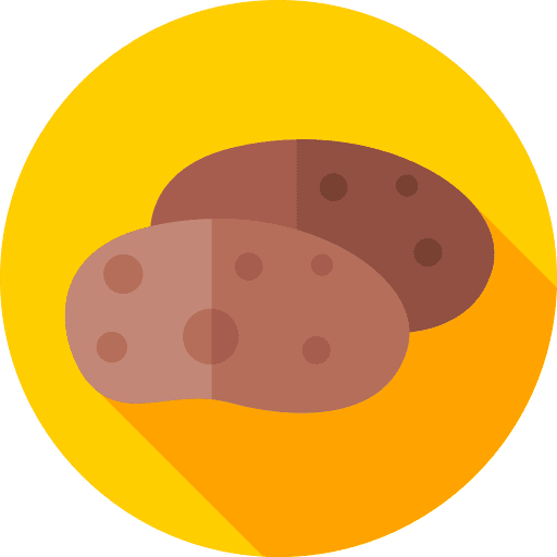 Potato vegan food and restaurant diet icon Potato vegan food and restaurant diet icon